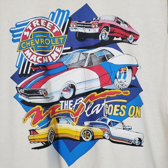 Vintage Screen Stars Shirt Size M Chevrolet Street Machine Single Stitch Mens - Picture 2 of 10